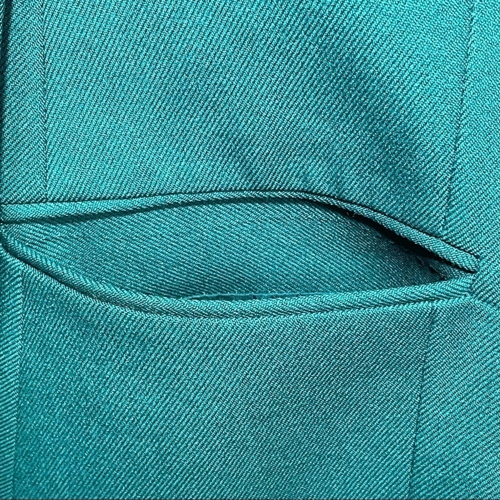 Vintage 70’s Levi Strauss & Co Bend Over Womens Green Polyester Blazer Size 18 - Picture 8 of 8